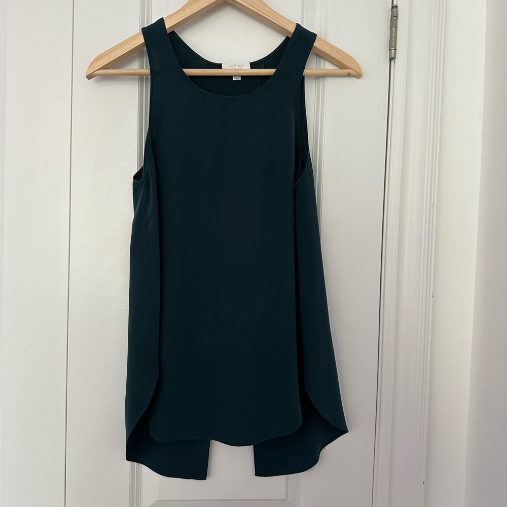 Aritzia Wilfred 100% Silk Open Back Tank